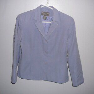 Norton McNaughton Petites Lined Light Blue Blazer Jacket Rayon Blend-Size 12P